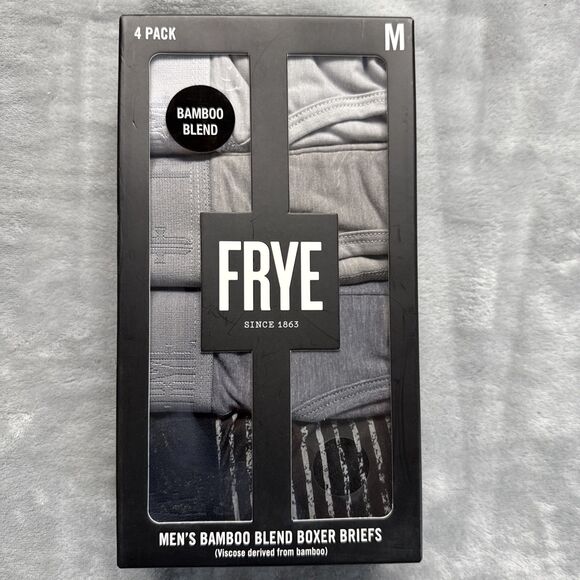 4-Pack FRYE Bamboo Blend Boxer Briefs Premium Comfort Breathability Size M 32-34 - Picture 1 of 6